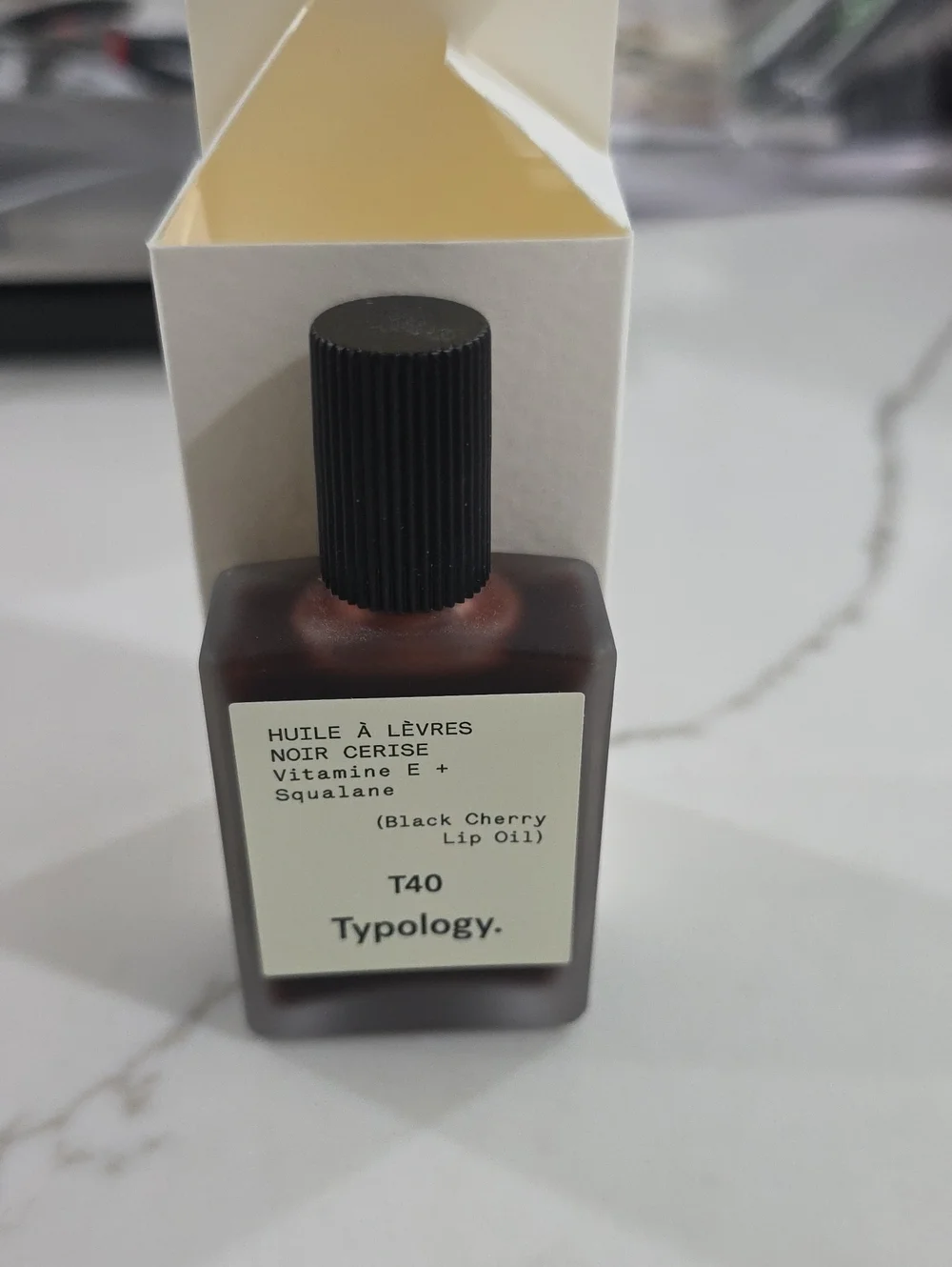 Typology T40 Noir Cerise (Black Cherry) Lip Oil - Deep Red